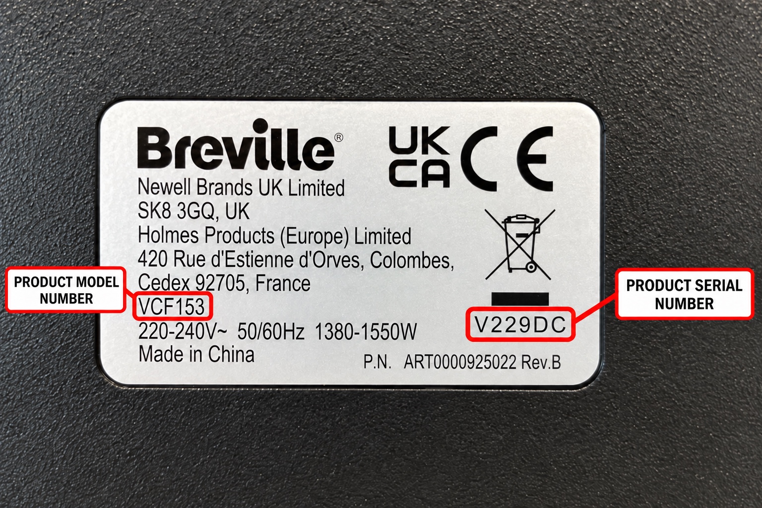 Need help finding the serial number?